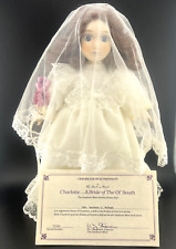 Doll Porcelain Brides Of America Charlotte Danbury Mint Vintage Collection COA