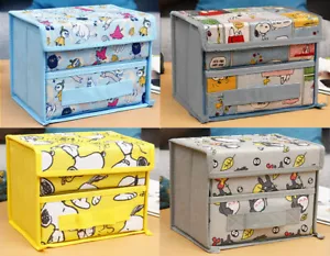 Snoopy Totoro Moomin Foldaway Desk Tidy Organizer Set Travel  Gift - Picture 1 of 12