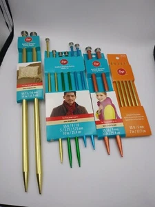 Lote de 6 Boye 10 pulgadas Juego de agujas de tejer de aluminio anodizado tamaño 8 - 10 PAQUETE - Imagen 1 de 5