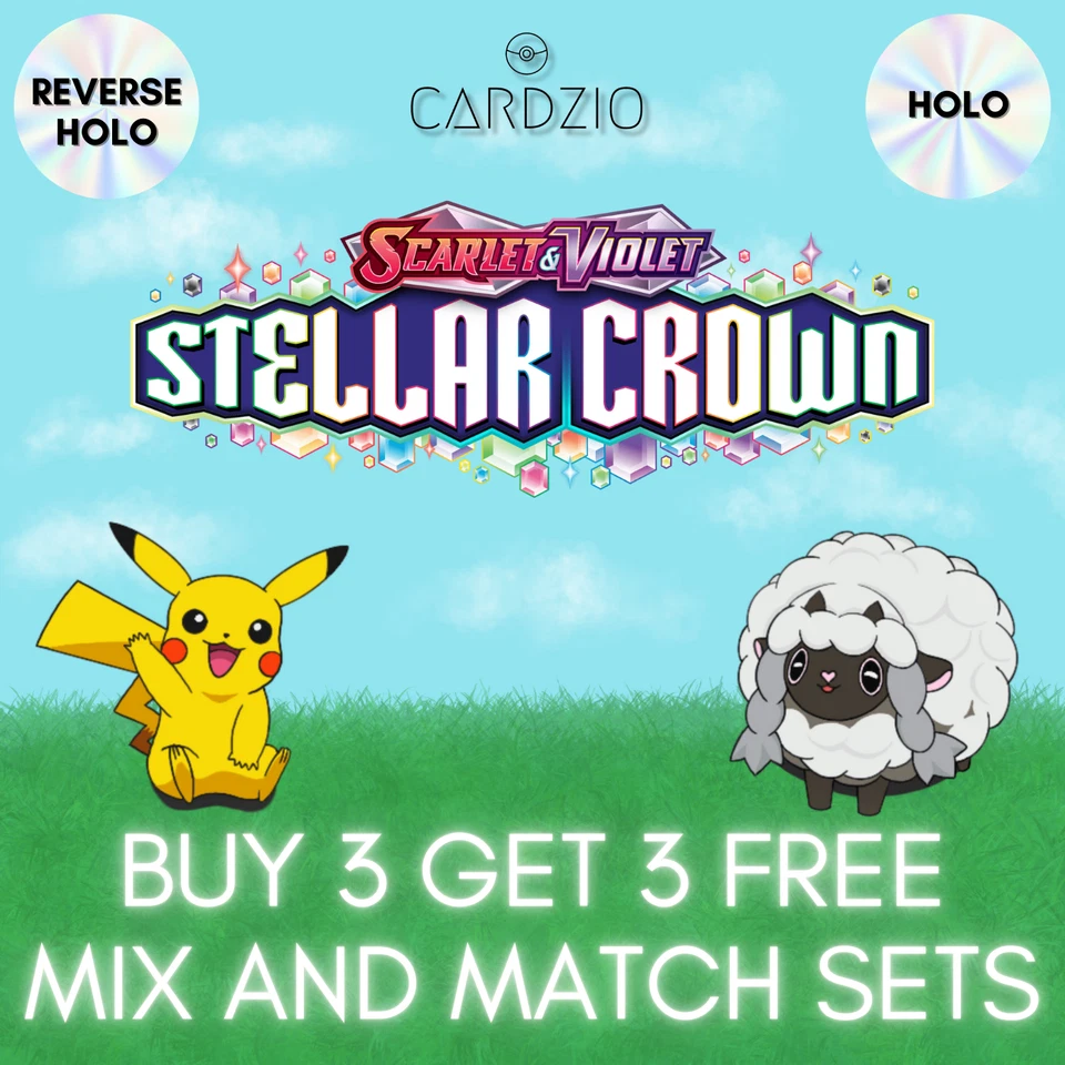 Pokemon - Stellar Crown Reverse & Regular Holo Singles - Choose Your Card - Image 1 of 1