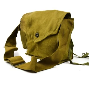 Genuine Soviet Russia Child Gas Mask Bag Olive Khaki Carrying Pouch Sack Satchel - Picture 1 of 5