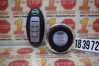 14-20 NISSAN PATHFINDER START STOP ENGINE IGNITION BUTTON & FOB REMOTE KEY OEM - Image 1 of 4