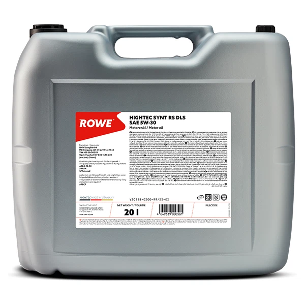 ROWE HIGHTEC SYNT RS DLS SAE 5W-30 - 20 Liter | (MB 229.52, 229.51 / BMW LL-04) - Bild 1 von 1