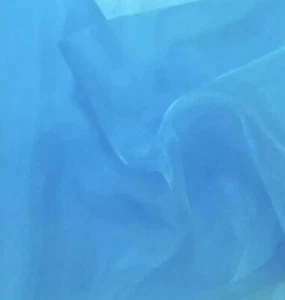 Turquoise Crystal Organza Fabric 60” Width 15 Yard - Picture 1 of 1