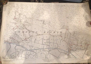 Antique 1886 COMPTON BISHOP Somerset UK Ordnance Survey Map XVII.15 - Picture 1 of 14