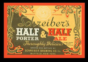 SCHREIBER'S BEER LABEL T SHIRT BUFFALO NEW YORK  SIZES SMALL-XXXLARGE (F - Picture 1 of 1