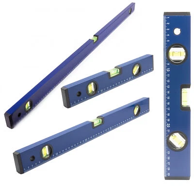 Wasserwaage Aluminium Richtwaage Messwaage Bauwaage 3 Libellen Lineal 30-100cm - Bild 1 von 2