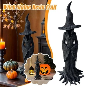 Witch Statue Resin Craft Desktop Decoration Halloween Ornaments Home Decoration - Picture 1 of 13