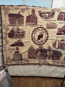 Phelps County, Missouri Decke Sesquicentennial 150 Jahre 66” x 48” - Bild 1 von 14