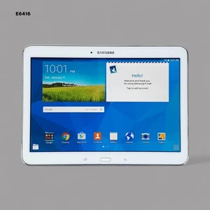 Samsung Galaxy Tab 4 SM-T530NU - 16GB Wi-Fi 10.1" White Tablet Working E6416 - Picture 1 of 10
