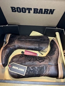 Shyanne Mabel Broad Square Toe Western Boots Brown/Black Womens Size 7.5M - Picture 1 of 11