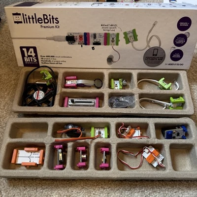 Little Bits Premium Kit 14 Bits Modules Magnet Magic STEM Science Parts - Image 1 of 3