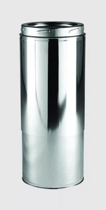 500-900mm Adjustable Flue Length with extra insulation (pre Fitted) in Stainless - Picture 1 of 5