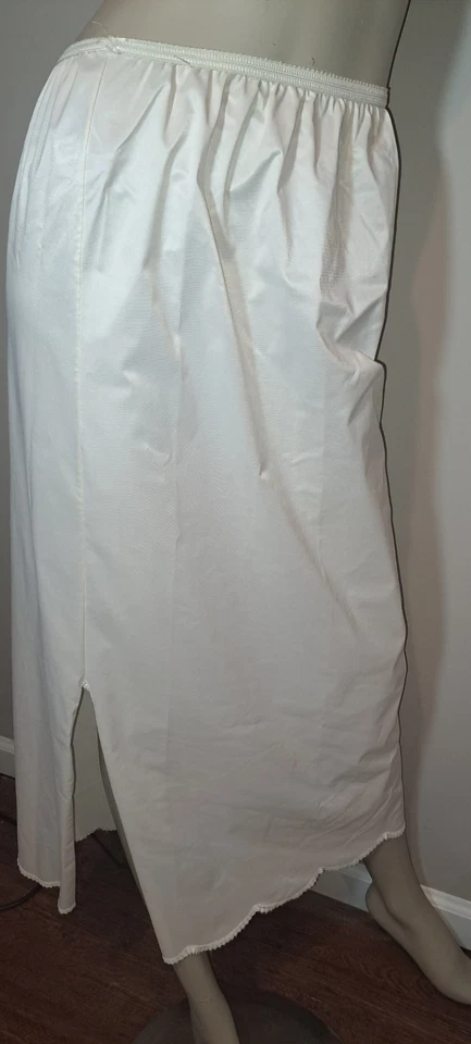Vtg  Long Formal Taffeta Half Slip Komar Med High Slit - Изображение 1 из 3