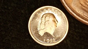 MINIATURE COIN 1793 FLOWING HAIR CHAIN CENT PROOF LIKE COPPER - Picture 1 of 2