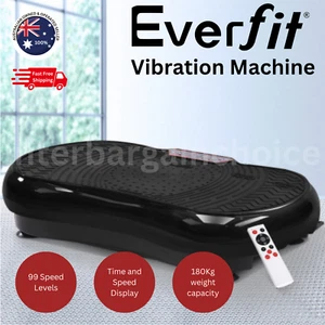 Everfit Vibration Machine Plate Platform Body Shaper Home Gym Fitness Black - Picture 1 of 7