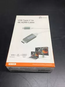 j5create - 6' USB Typ C-zu-HDMI Kabel - Grau JCC153G Neu, Offene Verpackung - Bild 1 von 4
