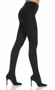 HUE Flat Knit Sweater Tights Black S/M, M/L - Picture 1 of 2