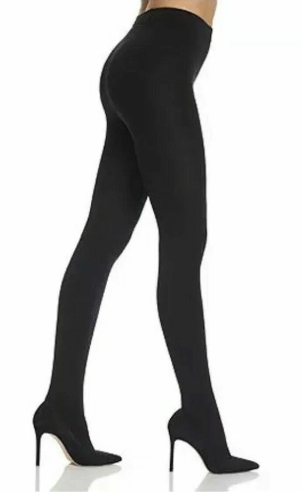Medias suéter de punto plano para mujer Hue ESF16074, negras, talla S/M Foto 1 de 4