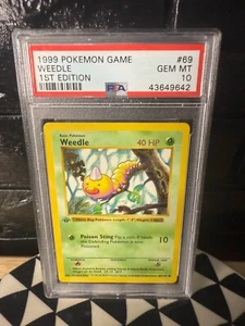 1999 POKEMON BASE SET 1ST EDITION #69 WEEDLE PSA 10 - Picture 1 of 2