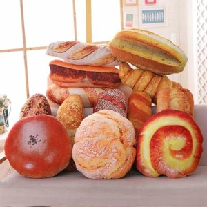 Pillow Bread Plush Cotton Small Modern Multicolor Solid Velvet Soft Home Decor - Imagen 1 de 38