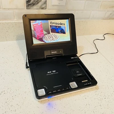 Philips DCP750 Portable DVD Player (7") W/ Sound Fx Built In Speaker Works Great - Image 1 of 4