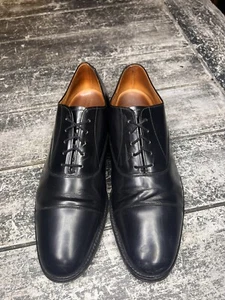 KILGOUR, FRENCH AND STANBURY Hand Made in England Captoe Dress Shoes Black 11 D - Picture 1 of 14