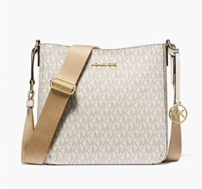 New Michael Kors Jet Set Travel Small Logo Messenger Bag Light Cream / Dust bag - Image 1 of 4