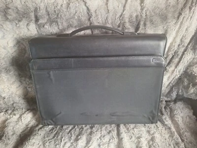 TUMI 15" Black Leather Briefcase Shoulder Travel Business Bag Mens  - Image 1 of 4