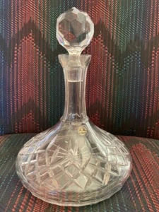 Decantador de whisky Yugoslavia vintage 24% cristal diamante patrón artesanal - Imagen 1 de 12