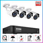 ZOSI H.265+ 8CH 1080P DVR Security Camera System CCTV Home Outdoor Bullet Camera