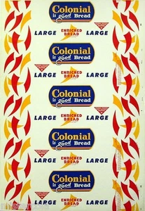 Vintage Brotverpackung COLONIAL LARGE 1959 Bedford Indiana unbenutzt new old stock - Bild 1 von 2