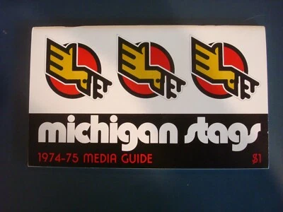 1974-75 WHA Michigan Stags Media Guide: VERY RARE - Image 1 of 2