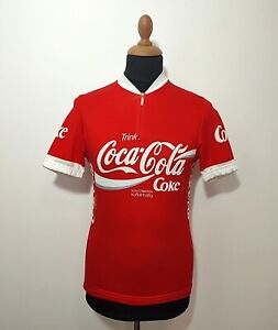 Vintage Santini Cycling Jersey Coca Cola Red Sz. M Men's Retro Colorful Coke 90s