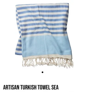 FEELGOODZ Artisan Turkish Towel Color:Sea - Authentically crafted in Turkey NEW! - Picture 1 of 7