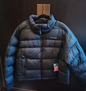 Women's Full Zip Navy Blue Pike Lake ll Columbia Cropped Puffer Jacket Size 2X - Picture 1 of 7