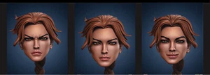 Lara Croft Tomb Raider Set of 3 1:12 scale custom unpainted Head 6" Figure - Picture 1 of 1