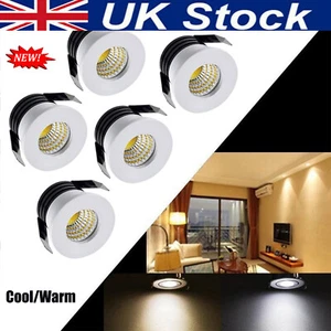 5PCS 3w LED Recessed Small Cabinet Mini Spot Lamp Ceiling Downlight Kit Fixture - Picture 1 of 14