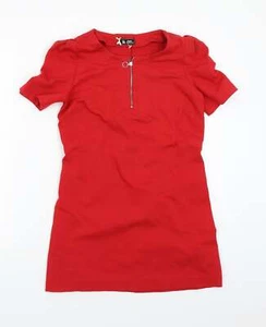 Sinequanone para mujer viscosa roja línea A talla XS cuello redondo - Imagen 1 de 12