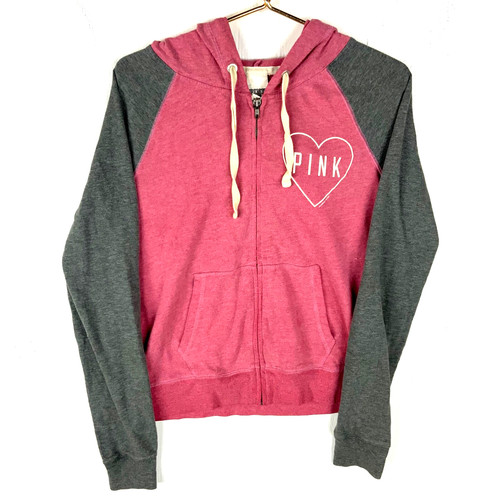 UNDERCOVER Felpa donna Victoria's Secret rosa con cappuccio rosa medio full zip 2012