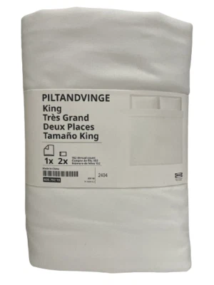 Nuevo Juego de Funda Nórdica y Funda de Almohada IKEA PILTANDVINGE King Blanco 605.792.10 Foto 1 de 2