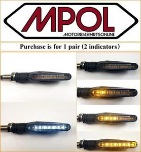 Motorbike Clear Lense Bar LED DRL and Sequential Indicator HLIND344834MTR036 - Imagen 1 de 12