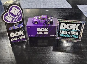 DGK X KAIDOHOUSE Nissan R34 GT-R SKYLINE + PIN + STICKER SET SEALED NEW IN BOX - Picture 1 of 5