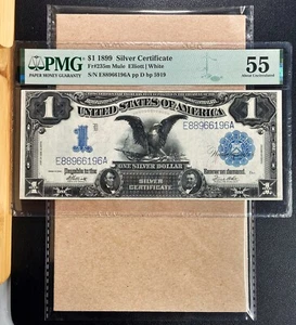 Fr. 235m 1899 $1 Silver Certificate "BLACK EAGLE" *MULE* PMG 55 - AU - Picture 1 of 2