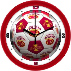 Iowa State Cyclones Soccer 11.5" Wall Clock with Silent Sweep - Picture 1 of 1