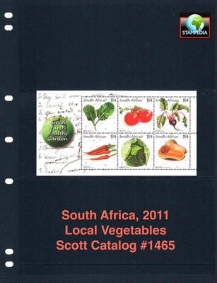 Valor Scott de $10,50 - 2011 verduras SUDÁFRICA s/s cultivadas localmente MNH NH UMM Foto 1 de 4