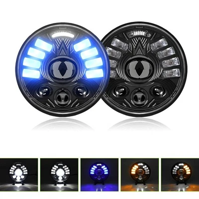 For BMW 325 1986-1988 2pcs 5.75"INCH 5-3/4 Round LED Headlights Hi/Lo Beam DRL - Image 1 of 4