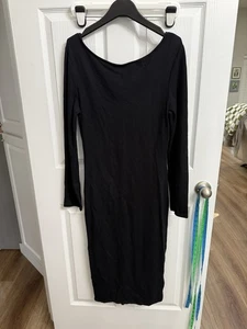 Vestido Charli London Anthropologie Audrey Negro Manga Larga Bodycon Midi L Nuevo con Etiquetas - Imagen 1 de 10