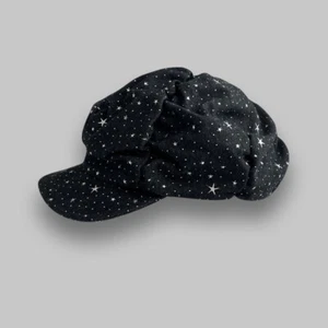 Lady Denim Beret Hats Japanese Oversized Glitter Star Painter Jean Caps Fashion - Picture 1 of 12