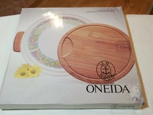 Vintage J.G. Hook / Oneida Ltd. 1989 Large Serving Tray UNIQUE! FUN RETRO TRAY - Picture 1 of 12